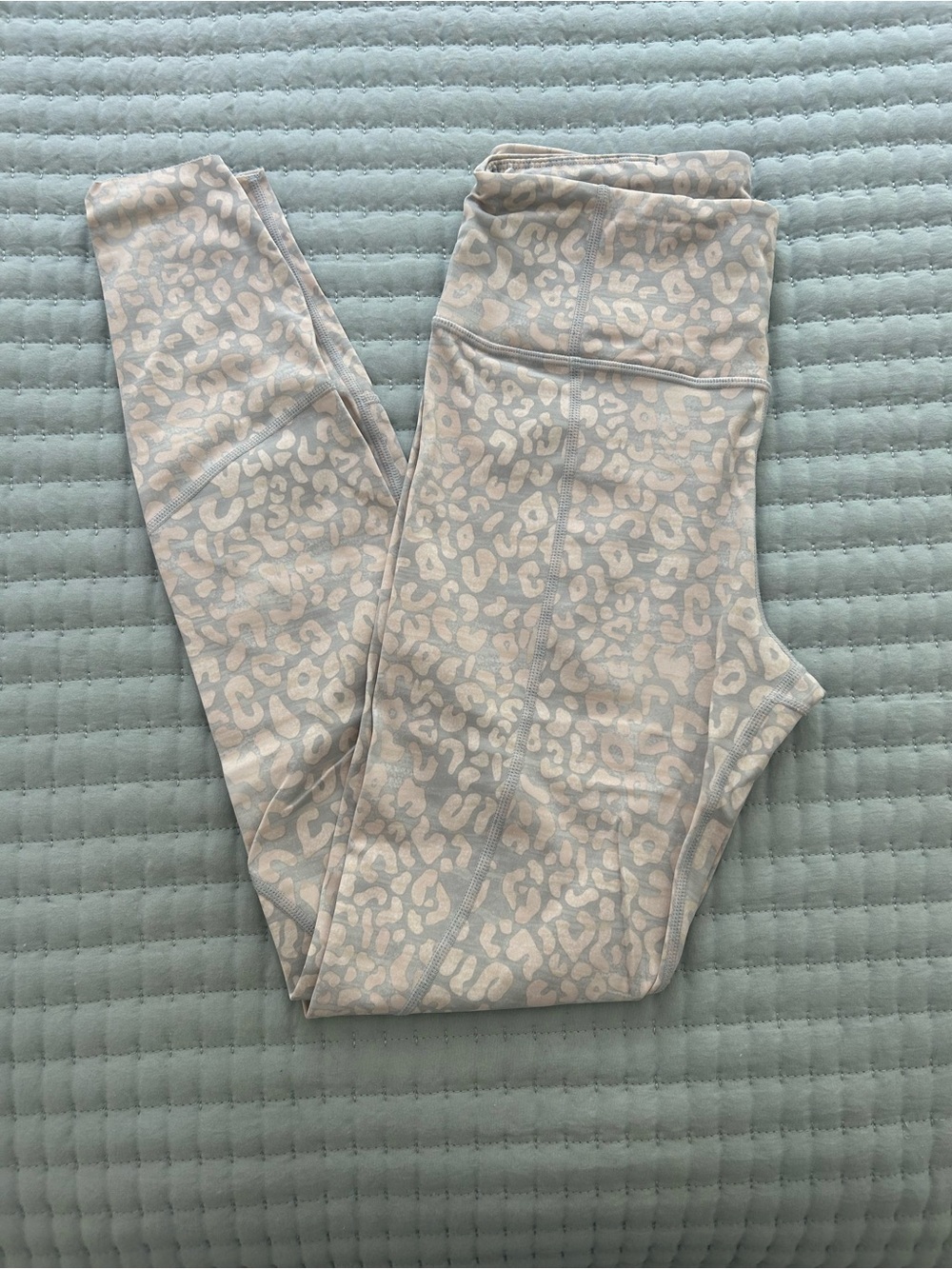 Varley Light Blue Leopard Print Leggings